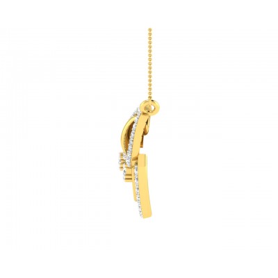 Jena Diamond Pendant with Gold Chain